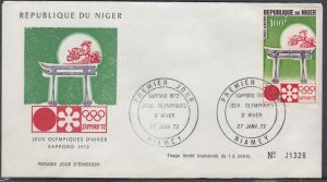 Niger Scott C174 FDC - 1972 Olympic Winter Games