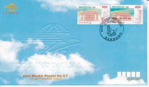 Indonesia # 1996-1997, Post Office Buildings, First Day Cover