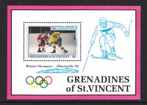 St Vincent Grenadines 926 Winter Olympics Souvenir Sheet MNH VF