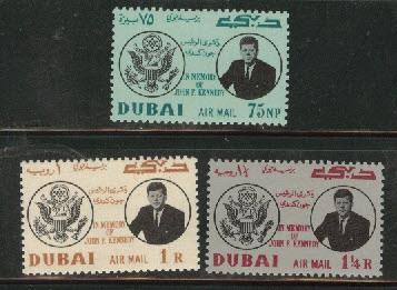 DUBAI Scott C25-7 MNH** JFK set 1964