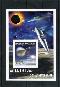 Malagasy 1999 CONCORDE Halley's Comet s/s Imperforated Mint (NH)