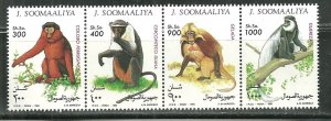 Somalia MNH Strip Of Primates