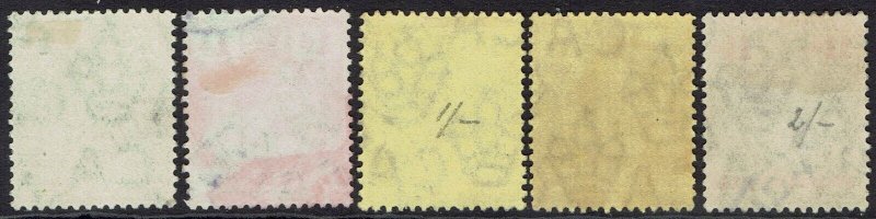 BRITISH SOLOMON ISLANDS 1913 KGV SET + 3D SHADE INSCRIBED POSTAGE ONLY USED