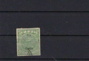 FIJI 1871 6c ON 3d  USED STAMP  CAT £85 Possible Forgery   R2599