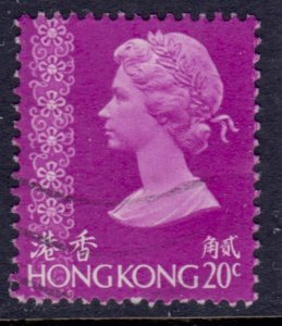 Hong Kong,1975, Queen Elizabeth II, 20c, used*