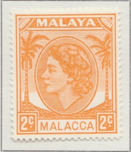 1955 British Protectorate MALACCA 2c MH* Stamp A29P12F31878-