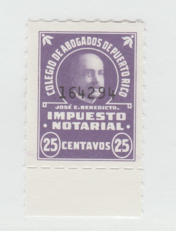 Puerto Rico Revenue fiscal Cinderella stamp 10-12-45a tnx