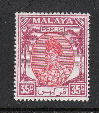 Malaya Perlis 1951 Sc 27 35c MH