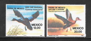 Mexico #1346-1347 MNH Fauna, ducks Pair (my6)