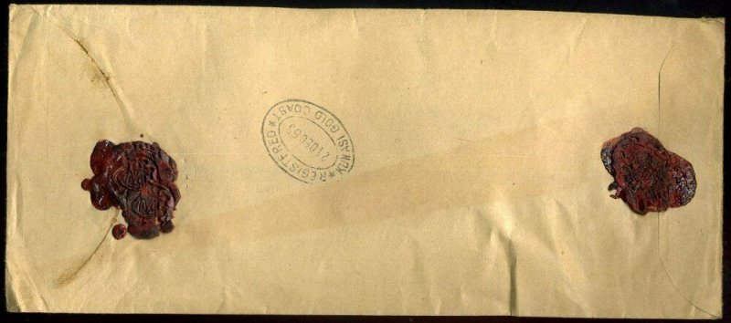 Gold Coast MISSENT to Tamale 1955 Accra Registered Airmail Kumasi