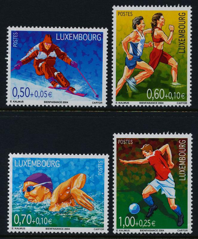 Luxembourg B441-4 MNH Sports, Skiing, Athletics, Swimming, Soccer