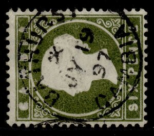 GAMBIA QV SG32d, 6d olive-green, USED. Cat £70. CDS 