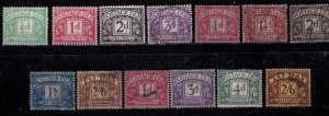 Great Britain #J1 - 25, Mint/used, missing some, no dups, all wmks chk, CV $81