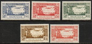 Mauritania Sc #C1-C5 Mint Hinged