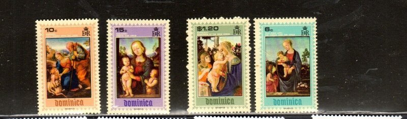 DOMINICA #287-290 1969 PAINTINGS MINT VF NH O.G