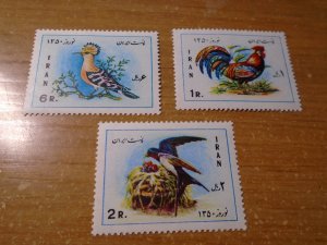 Birds : Iran  #  1586-88  MNH