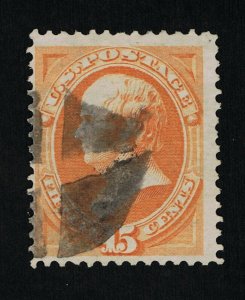 VERY AFFORDABLE GENUINE SCOTT #152 FINE USED 1870 NBNC 15¢ BRIGHT ORANGE #11407