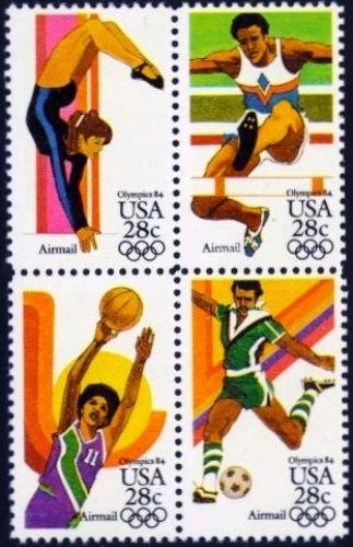 1983 28c Summer Olympics, Block of 4 Scott C101-4 Mint F/VF NH