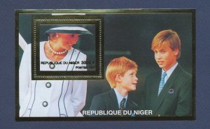 NIGER - Note after Scott 797 - MNH S/S - Princess Diana & her sons - 1997