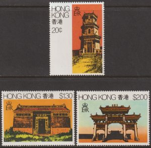 EDSROOM-17059 Hong Kong 361-363 MNH 1980 Complete Rural Architecture