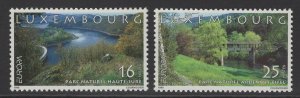 LUXEMBOURG SG1499/500 1999 EUROPA PARKS & GARDENS MNH