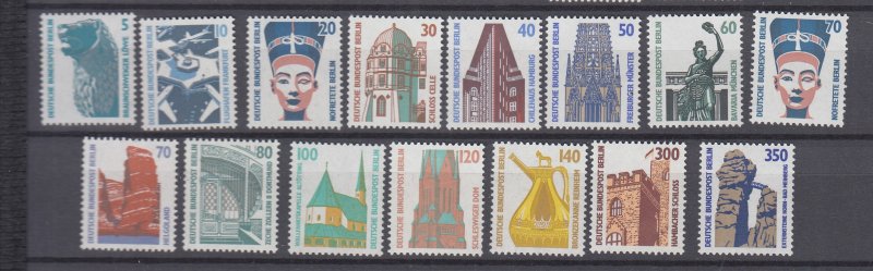 J48206 J L Stamps 1987-90 berlin germany set mnh  #9n543-557 designs