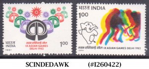 INDIA - 1981 9th ASIAN GAMES 1982, NEW DELHI - 2V - MINT NH