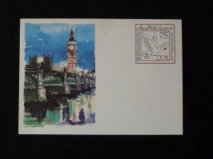 London philatelic exposition postal stationery card East Germany DDR 1990