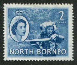 North Borneo SC# 262 QEII And Native Hunter 2c  MH