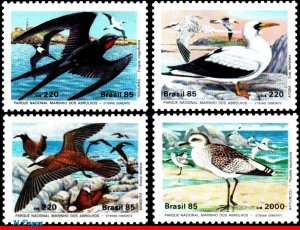 2001-04 BRAZIL 1985 WILDLIFE CONSERVATION, BIRDS, ABROLHOS MI# 2122-5 C-1461 MNH