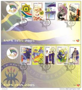South Africa - 2004 Police FDC Set SG 1514-1523