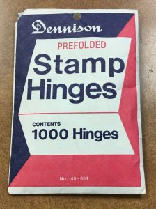 Vintage PACK of 1000 Dennison  Hinges green , peelable , opened