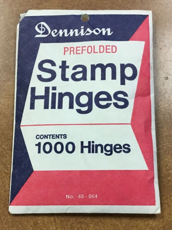 Vintage PACK of 1000 Dennison  Hinges green , peelable , opened