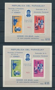 [105558] Paraguay 1964 Space travel J.F. Kennedy 2 Souvenir Sheets MNH