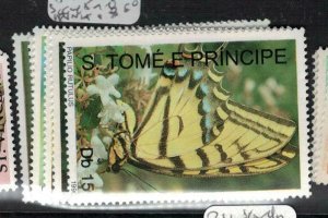 Saint Thomas & Principe Butterfly SC C454-60 MNH (3efy) 