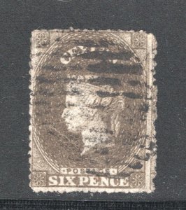 Ceylon #28a     F/VF, Used, 6p deep brown, CV $130.00 .....  1290021