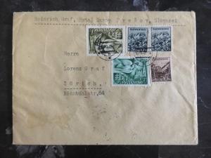 1942 Presov Slovakia Commercial Locally Censored Cover To Zurich Switzerland