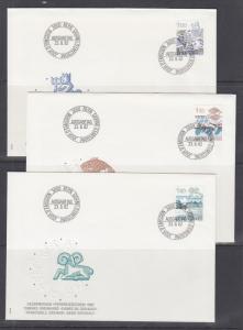 Switzerland Mi 1214/1241, 1982 issues, 6 complete sets of singles on 18 FDCs