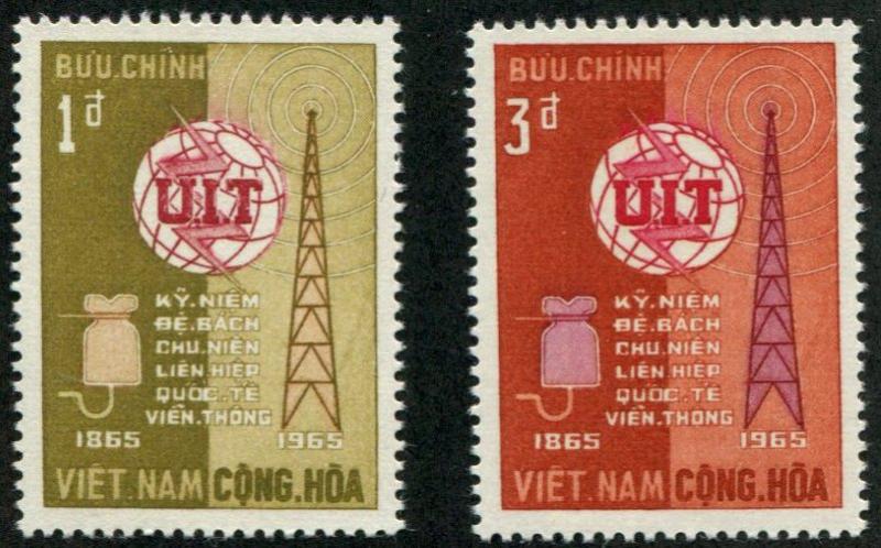 Vietnam SC# 253-4 ITU Emblem & Centenary, set MNH
