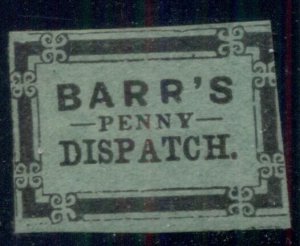 US #8L2, Barr’s Penny Dispatch Local Post Lancaster PA type A mint Scott $300.00