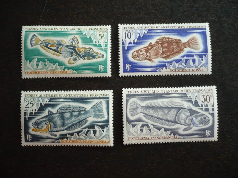 Stamps - Australian Antarctic - Scott# 37,38,41,42 - Mint H Part Set of 4 Stamps