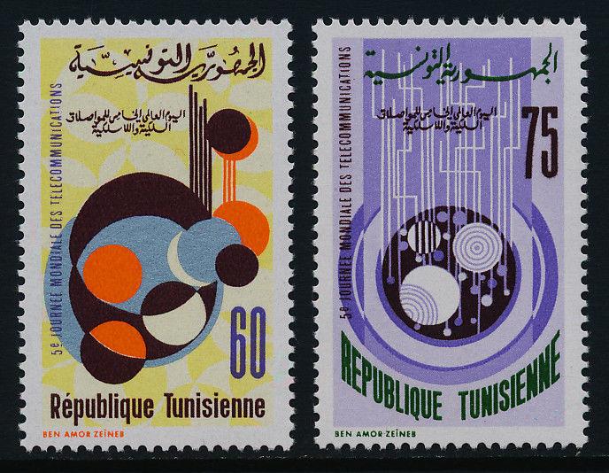 Tunisia 606-7 MNH International Telecommunications Day