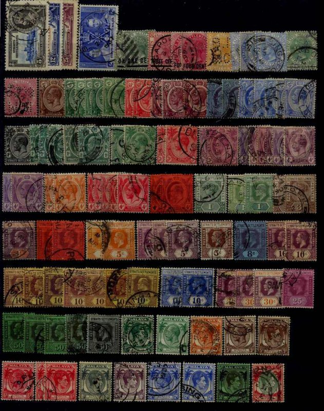 Straits Settlements, 112 used/mint values