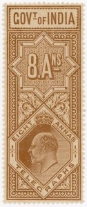 (I.B) India Telegraphs : 8a Brown (1904)
