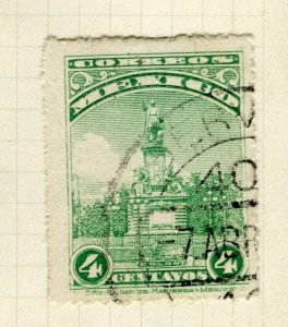 MEXICO; 1923 early Pictorial Wmk. issue fine used 4c. value