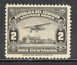 Ecuador C8 mint hinged SCV $ 0.40
