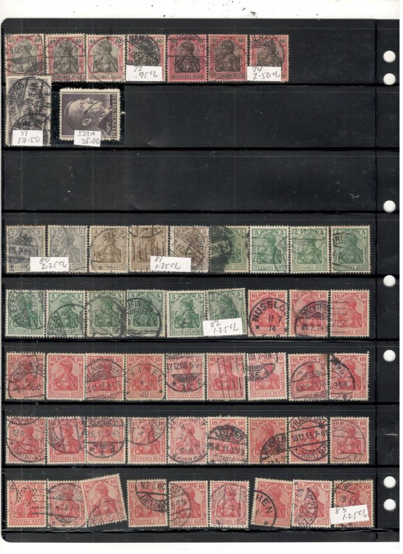 GERMANY COLLECTION ON STOCK SHEET MINT/USED