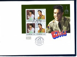 St.vincent 1987 ELVIS PRESLEY s/s Perforated in official FDC #4