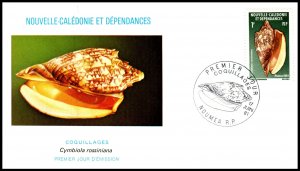New Caledonia 463 Seashell U/A FDC