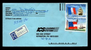 St Lucia 1998 Registered Cover to USA - L17042